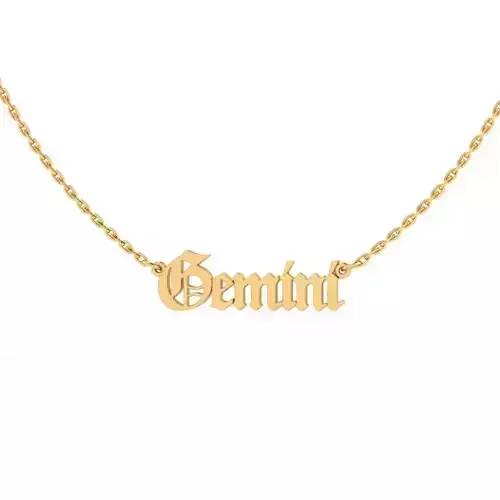 Necklace Gemini letters