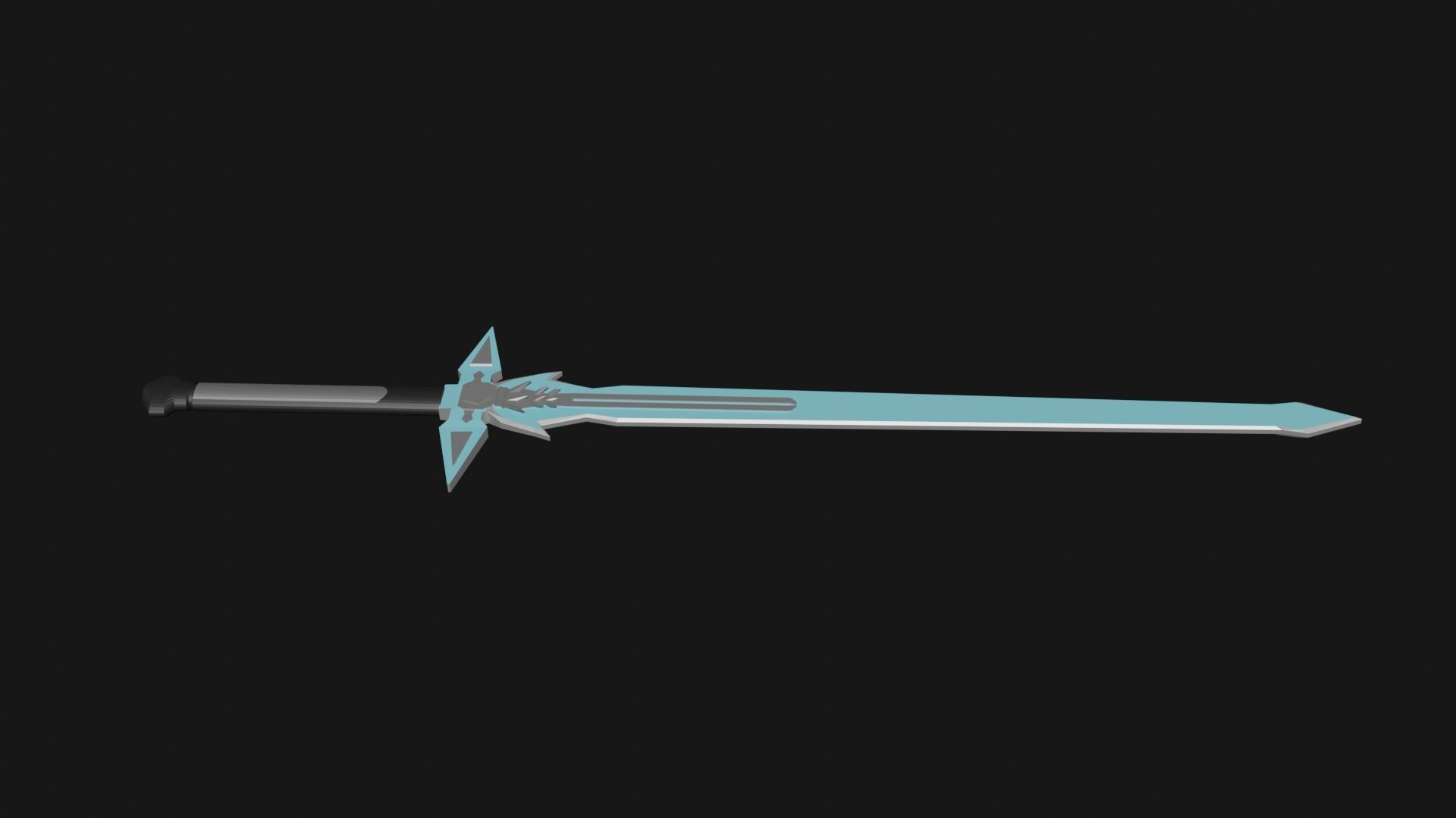 Dark Repulser Kirito Sword SAO Lowpoly Style 3D model_2