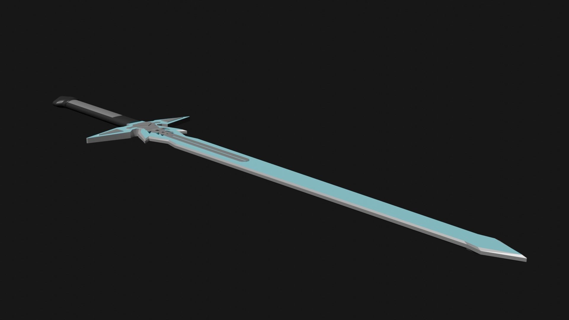 Dark Repulser Kirito Sword SAO Lowpoly Style 3D model_20