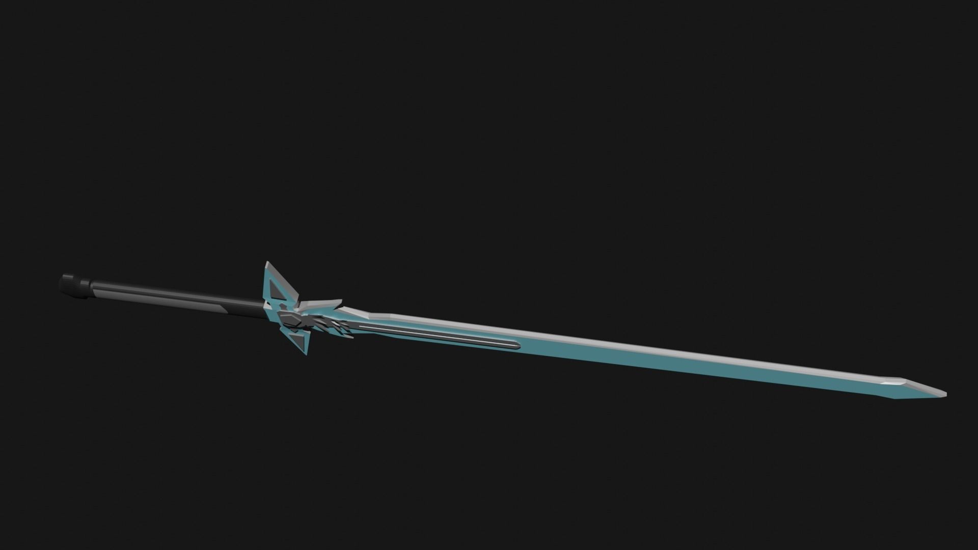 Dark Repulser Kirito Sword SAO Lowpoly Style 3D model_6