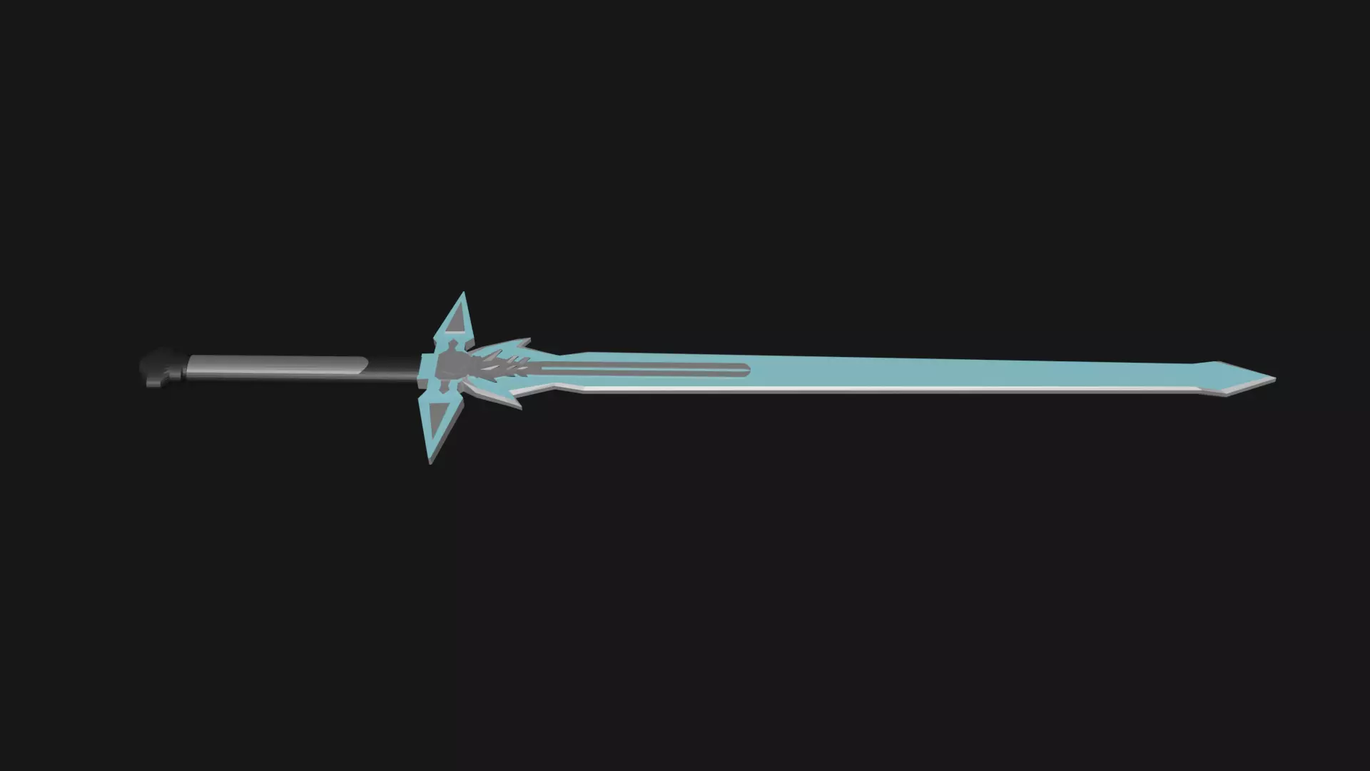 Dark Repulser Kirito Sword SAO Lowpoly Style 3D model_0