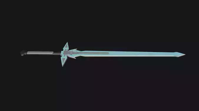 Dark Repulser Kirito Sword SAO Lowpoly Style