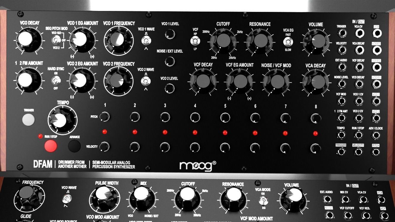 MOOG Mother32 and DFAM 3D model_5