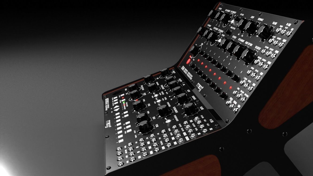 MOOG Mother32 and DFAM 3D model_2