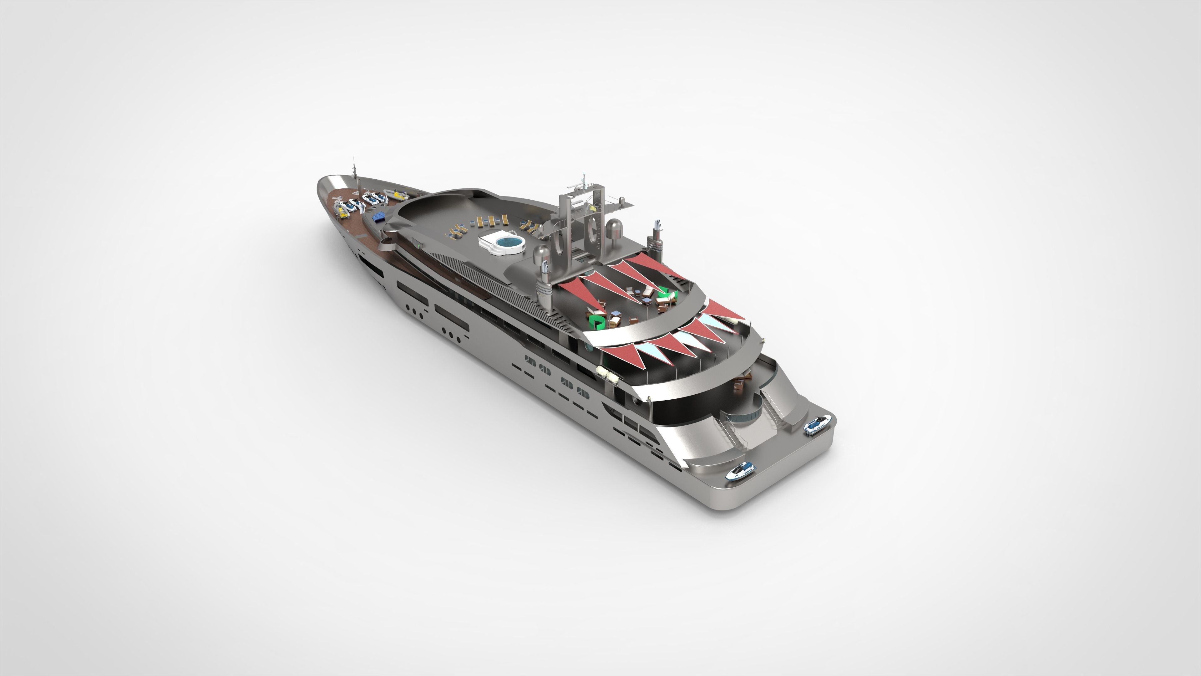 Luxury Yacht G 3D model_2