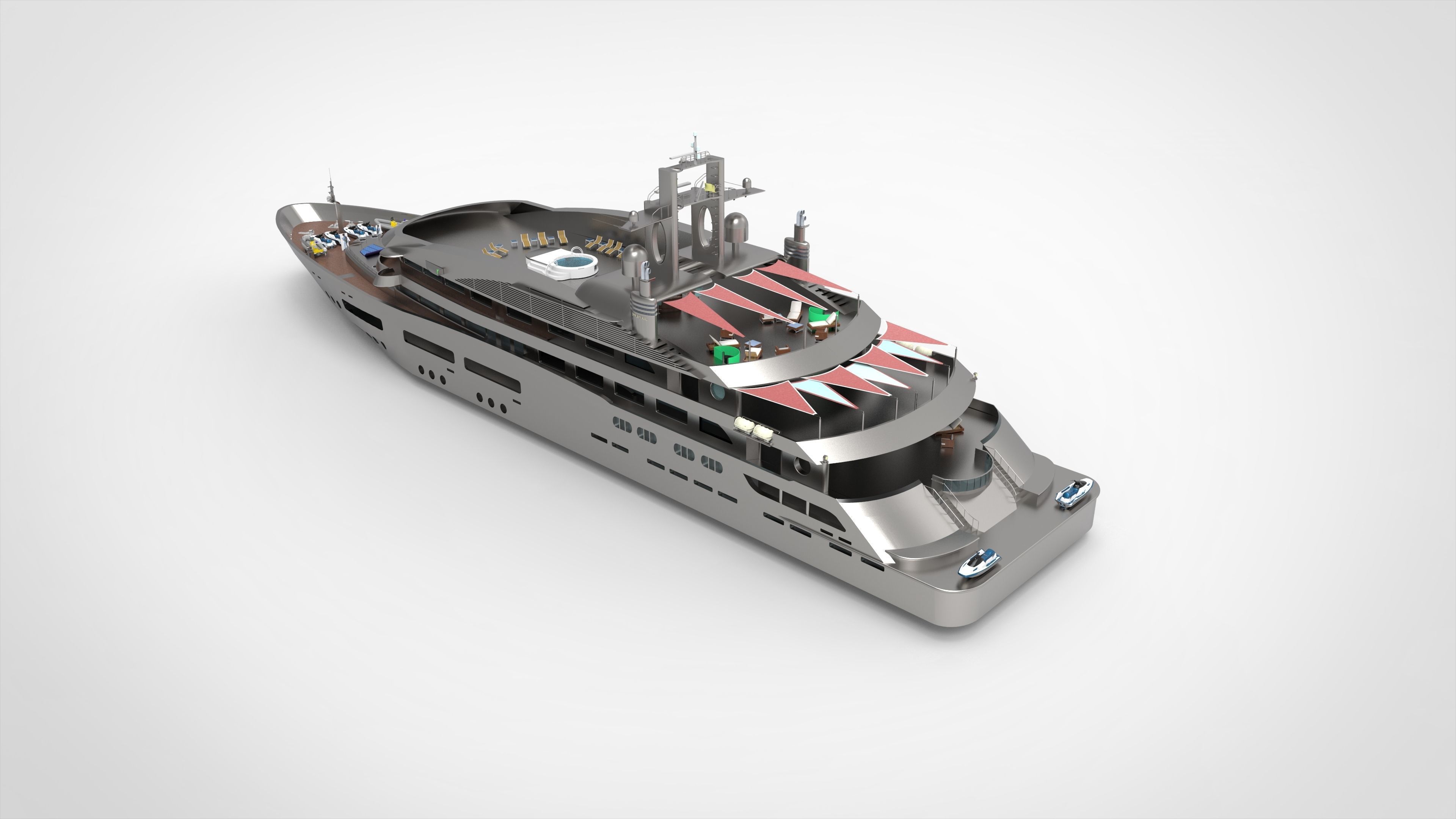 Luxury Yacht G 3D model_5