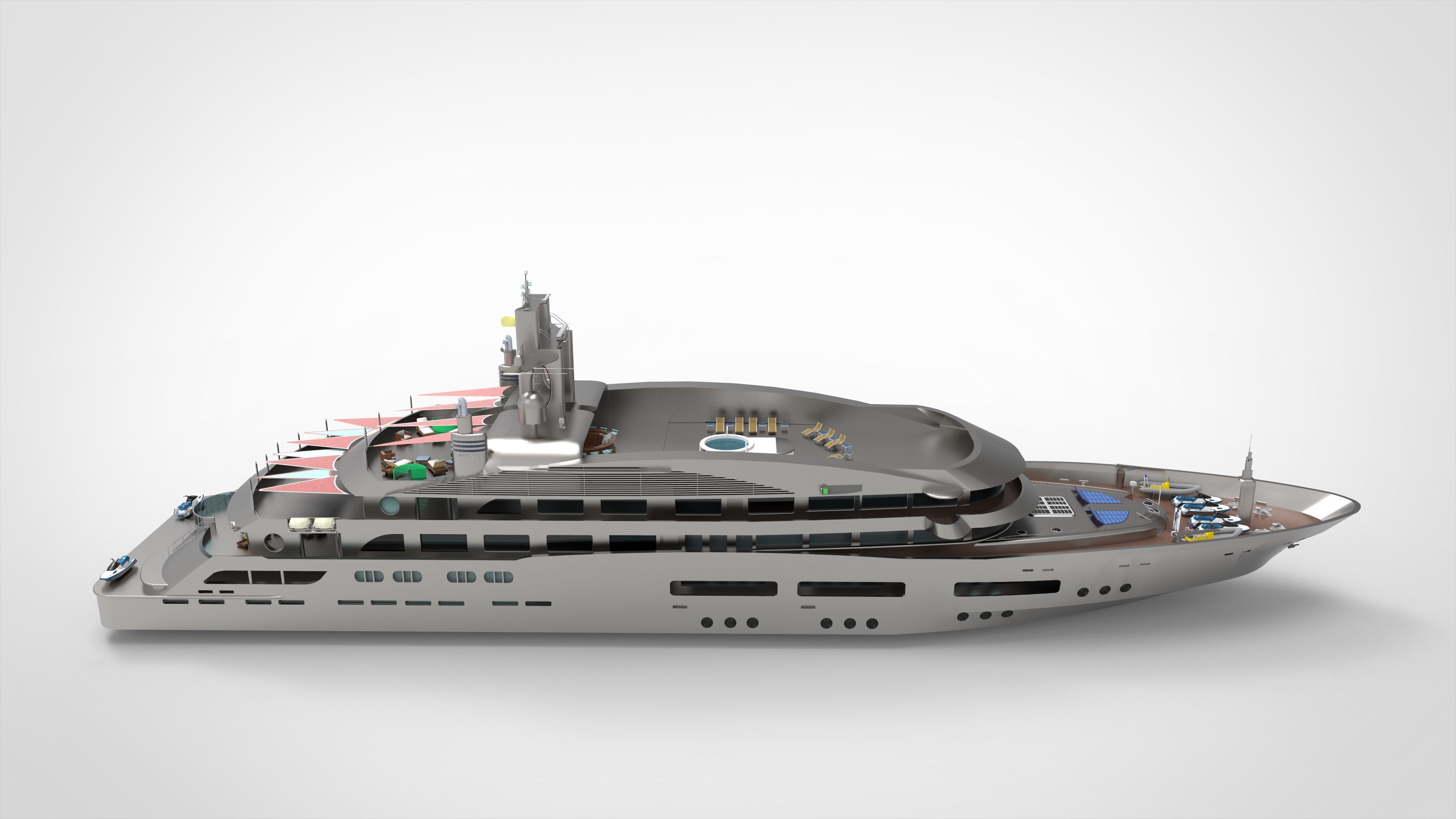 Luxury Yacht G 3D model_7