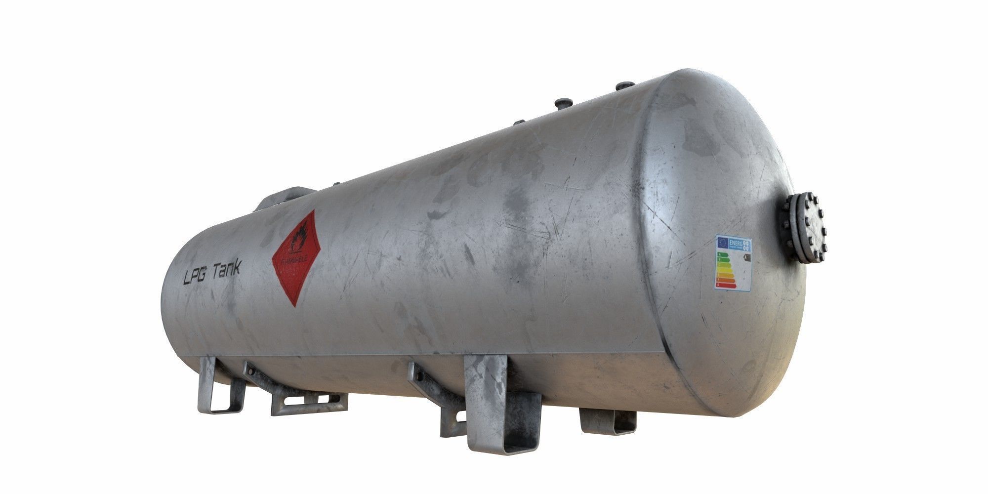 oil tank  with  LGP  tank Low-poly 3D model_6