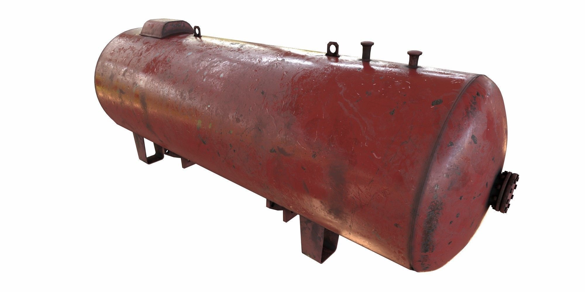 oil tank  with  LGP  tank Low-poly 3D model_3