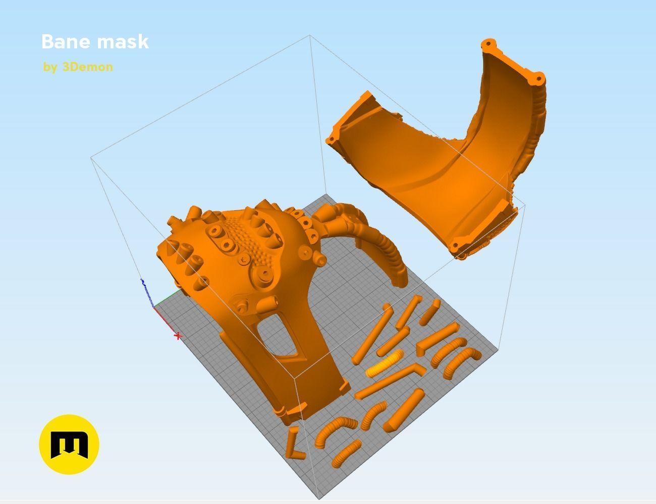 DC and Marvel masks bundle 3D print model_27