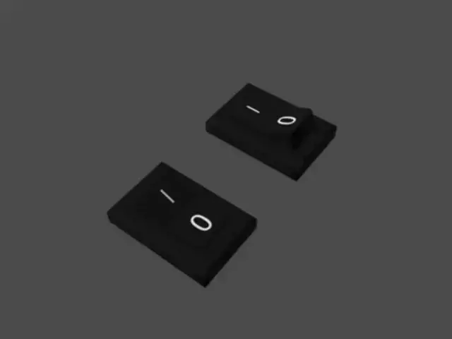 Switch Button on and off 3D model