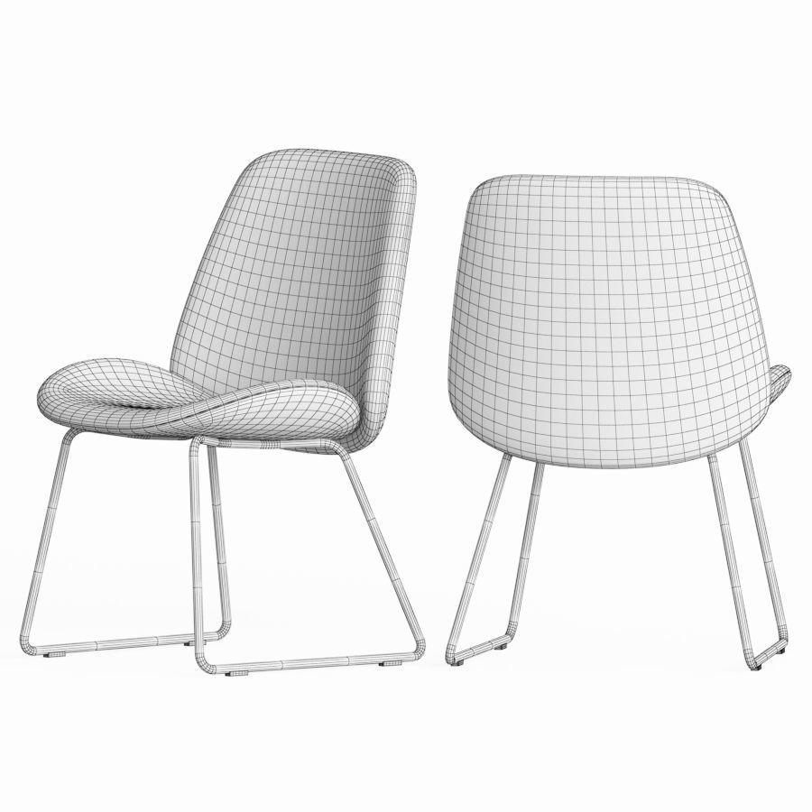 Leolux Lx684 Dining Chair 3D model_4