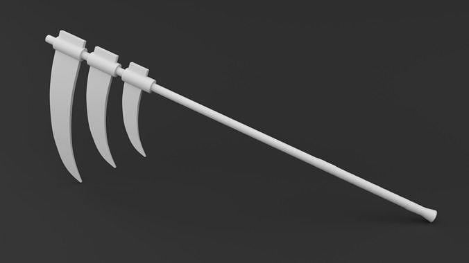 Triple-Bladed Scythe - Hidan Scythe from Naruto - 3D Print Model 3D print model