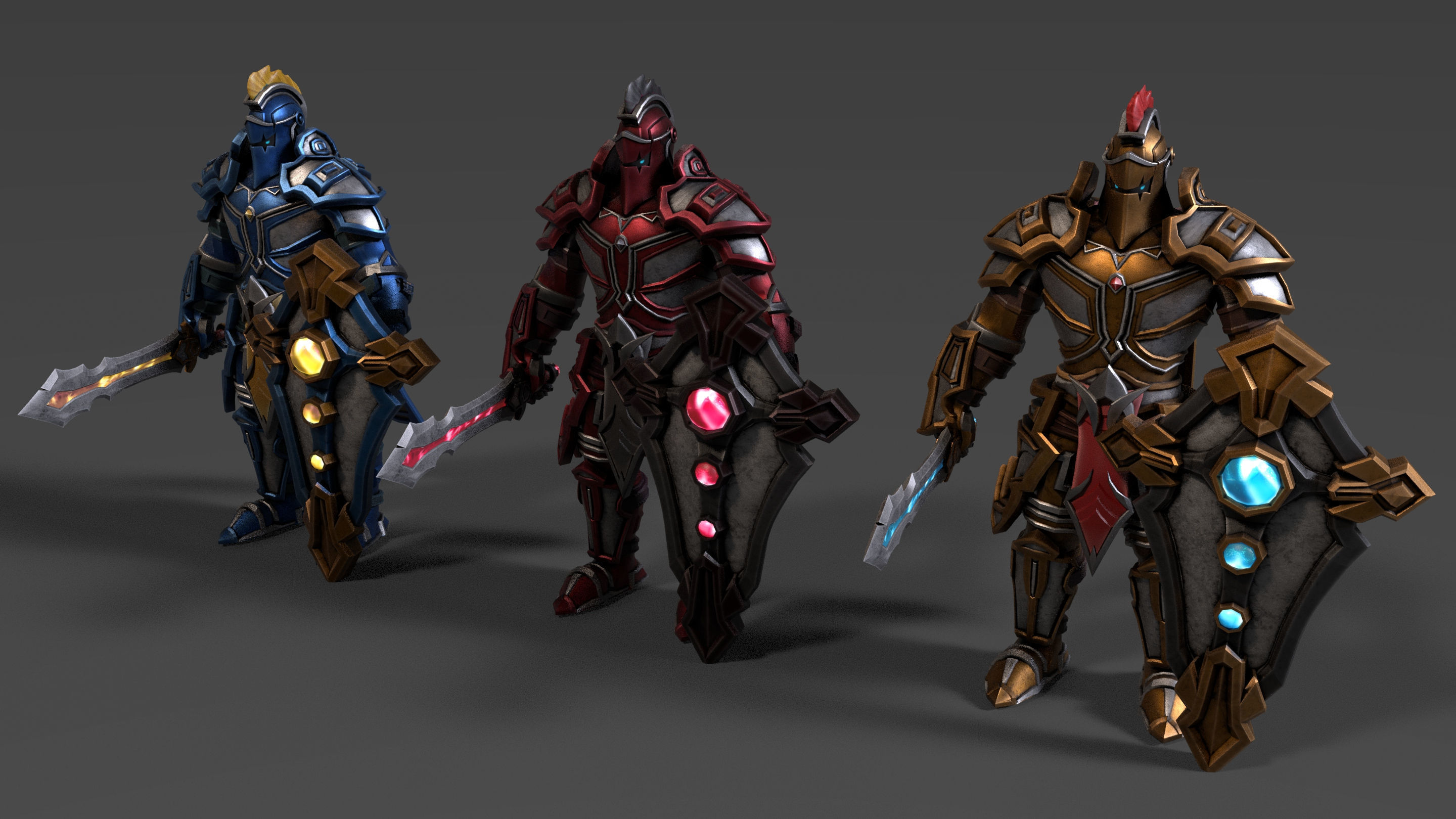 Stylized Knight Low-poly 3D model_2
