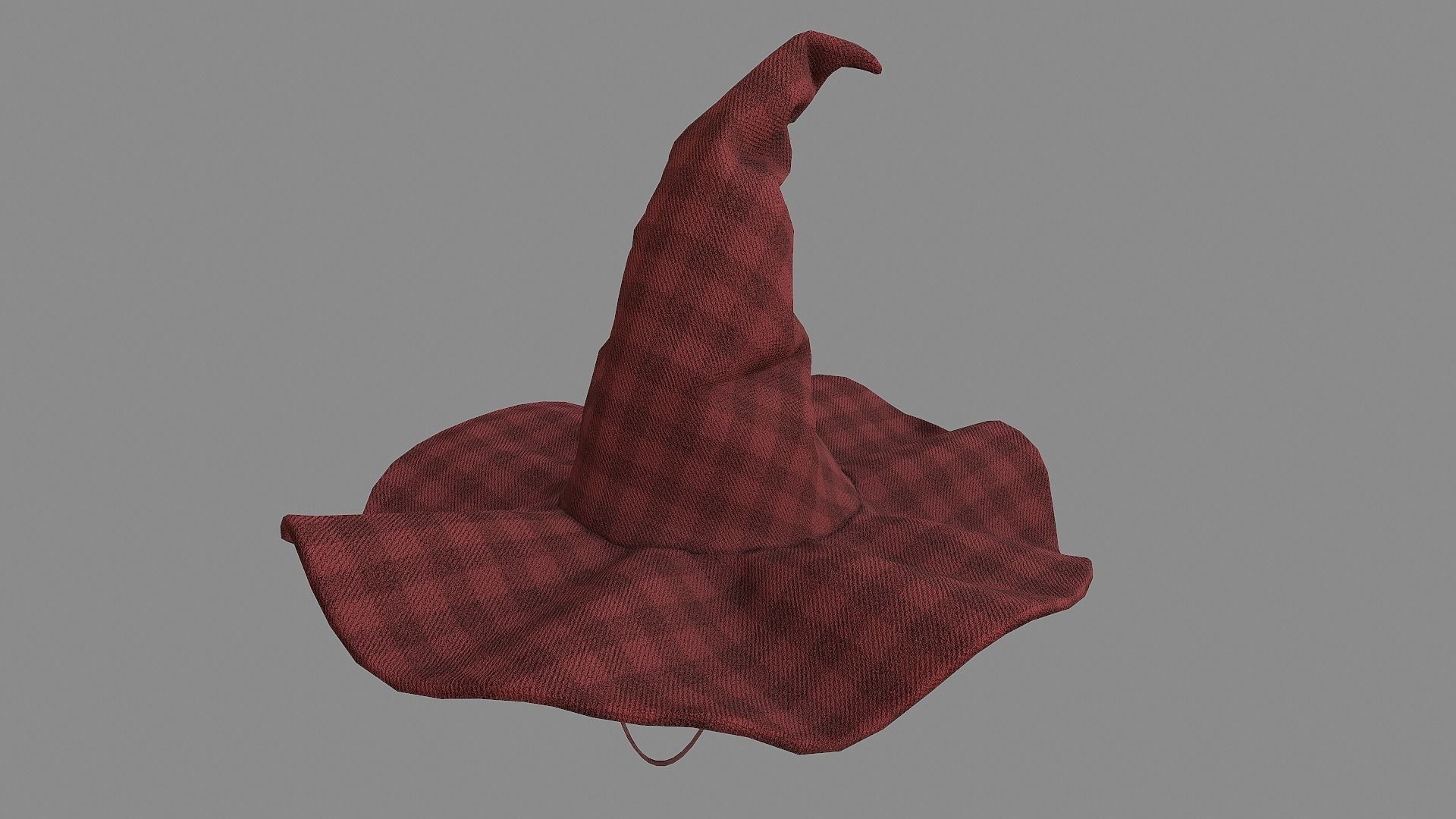 Witch hat Low-poly 3D model_2