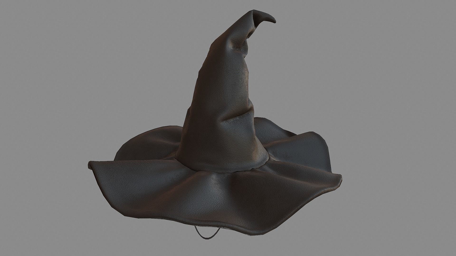 Witch hat Low-poly 3D model_3