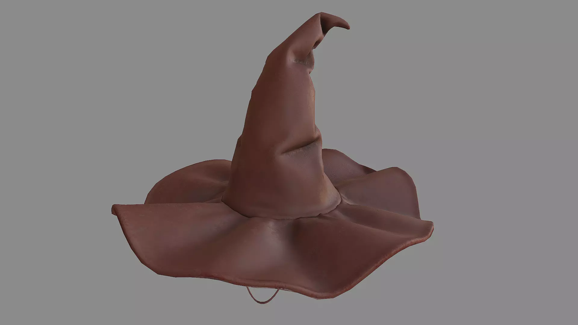 Witch hat Low-poly 3D model_0