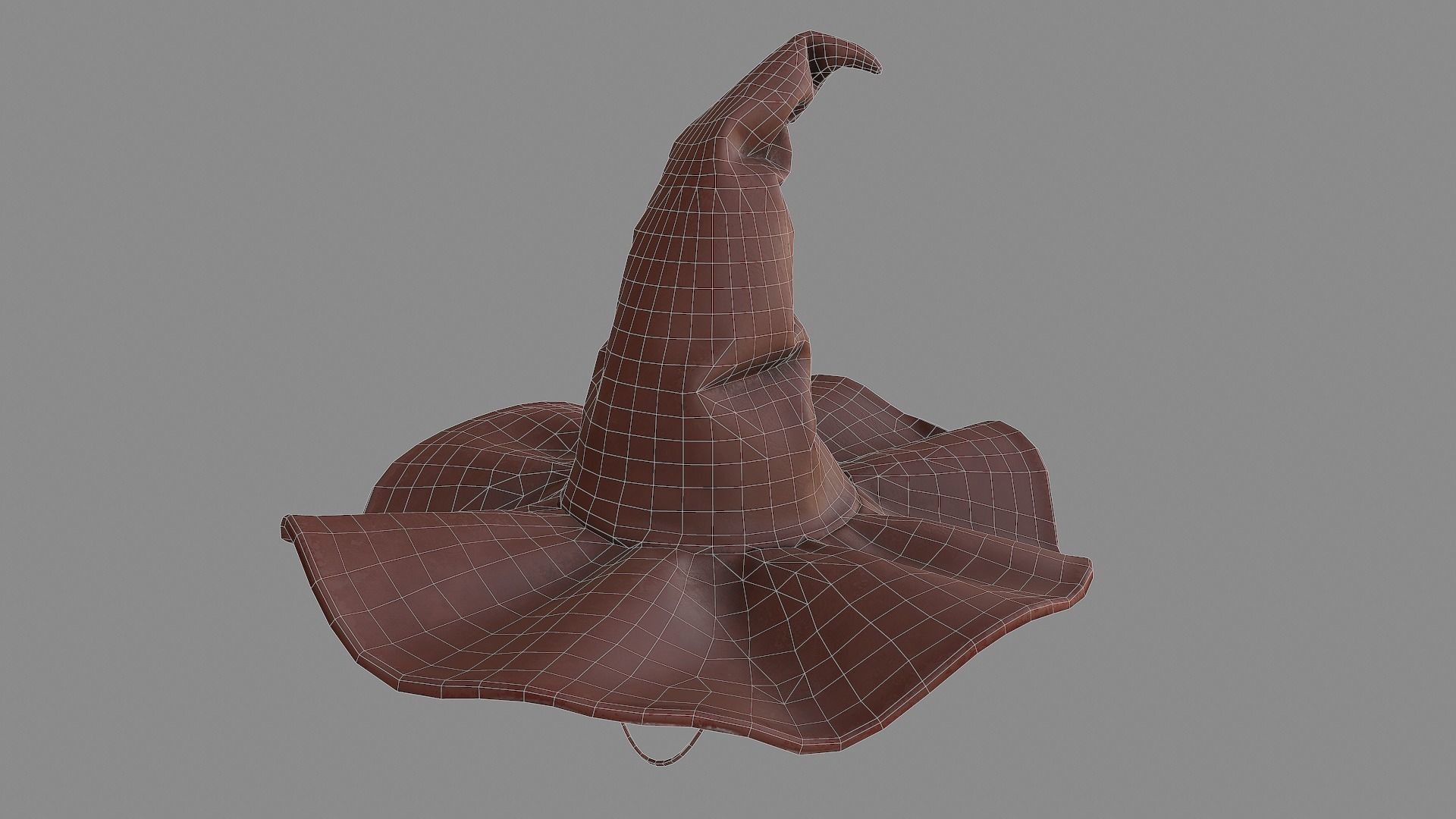 Witch hat Low-poly 3D model_9