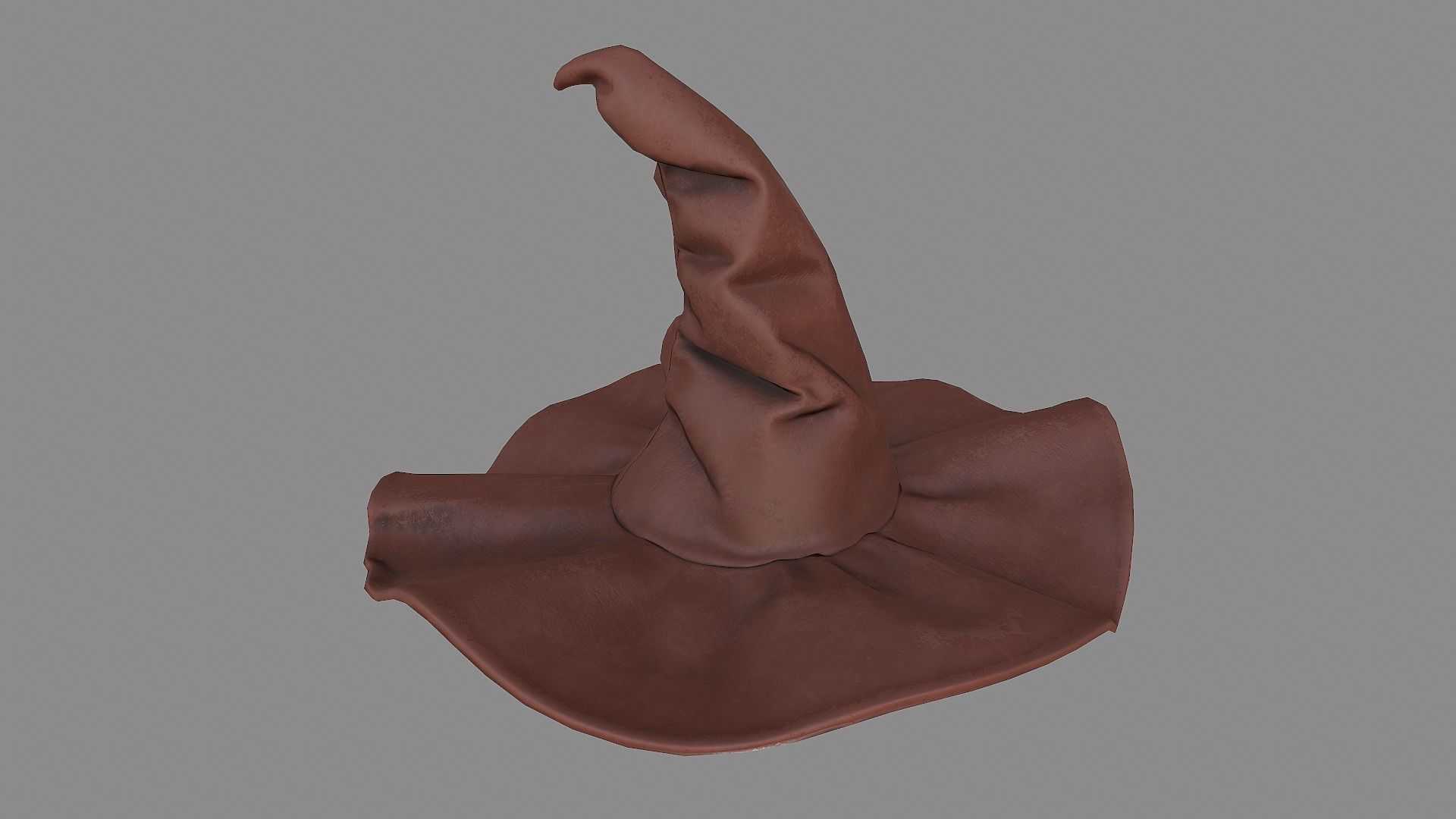 Witch hat Low-poly 3D model_4