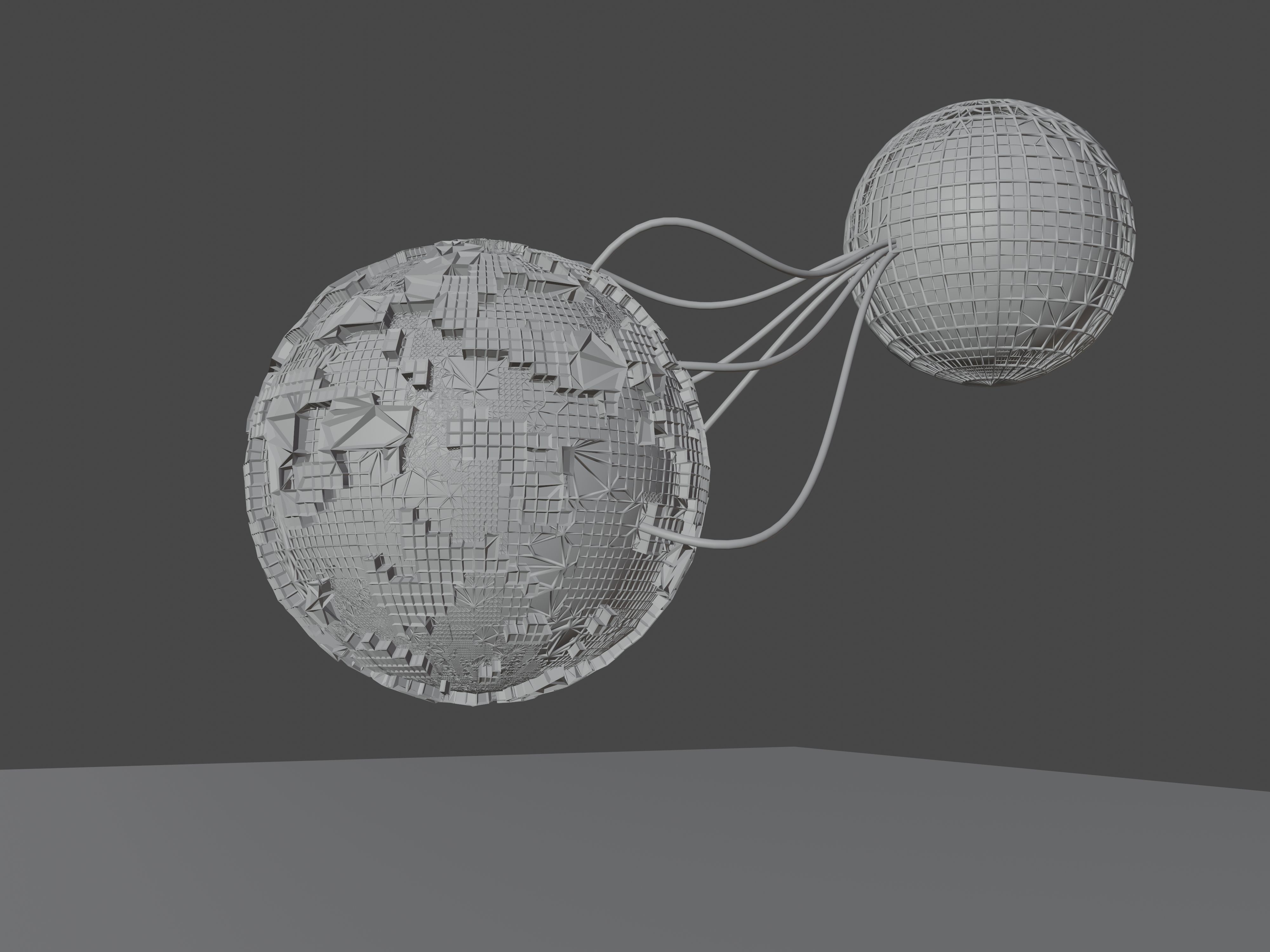 3D scifi planet model for game assets Low-poly 3D model_1