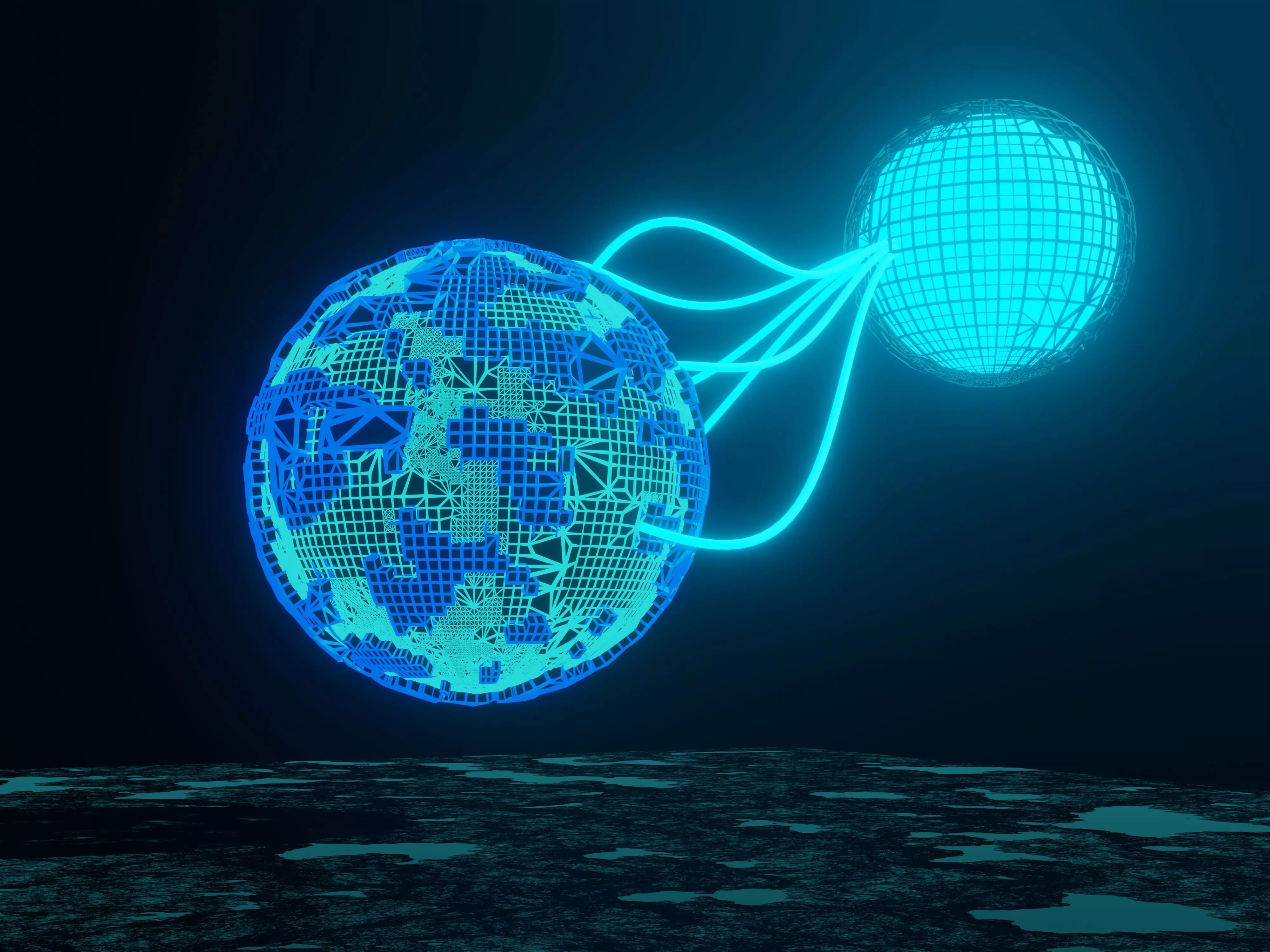 3D scifi planet model for game assets Low-poly 3D model_0