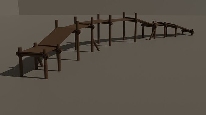 Wooden Scaffolding Free 3D model