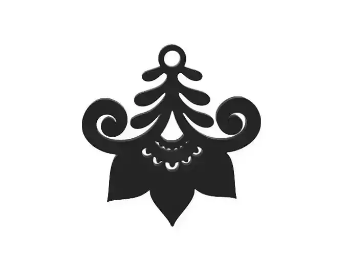 Earring stylized flower icon