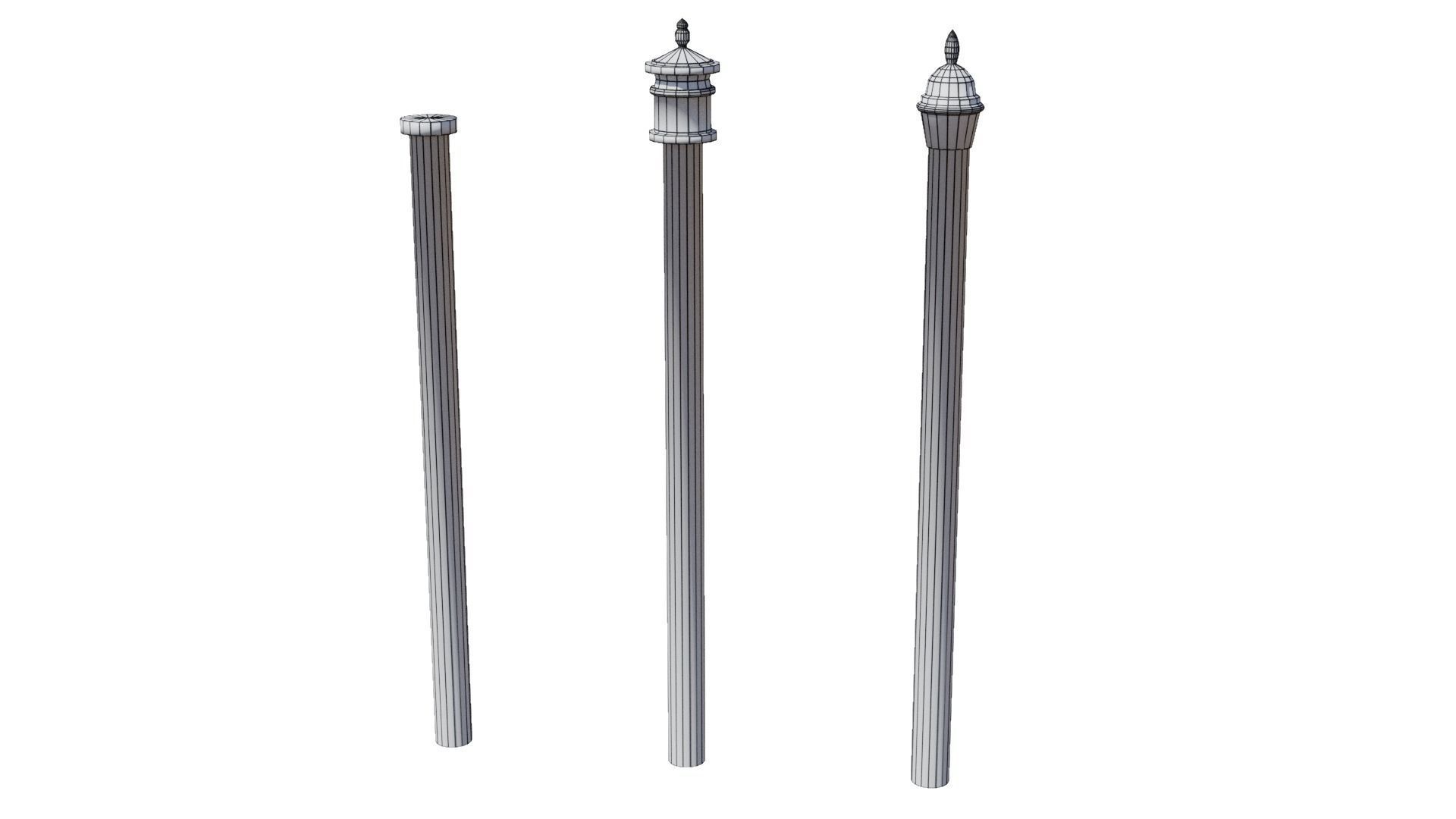 Venitian Poles - Pali Da Casada - Low poly PBR Low-poly 3D model_8