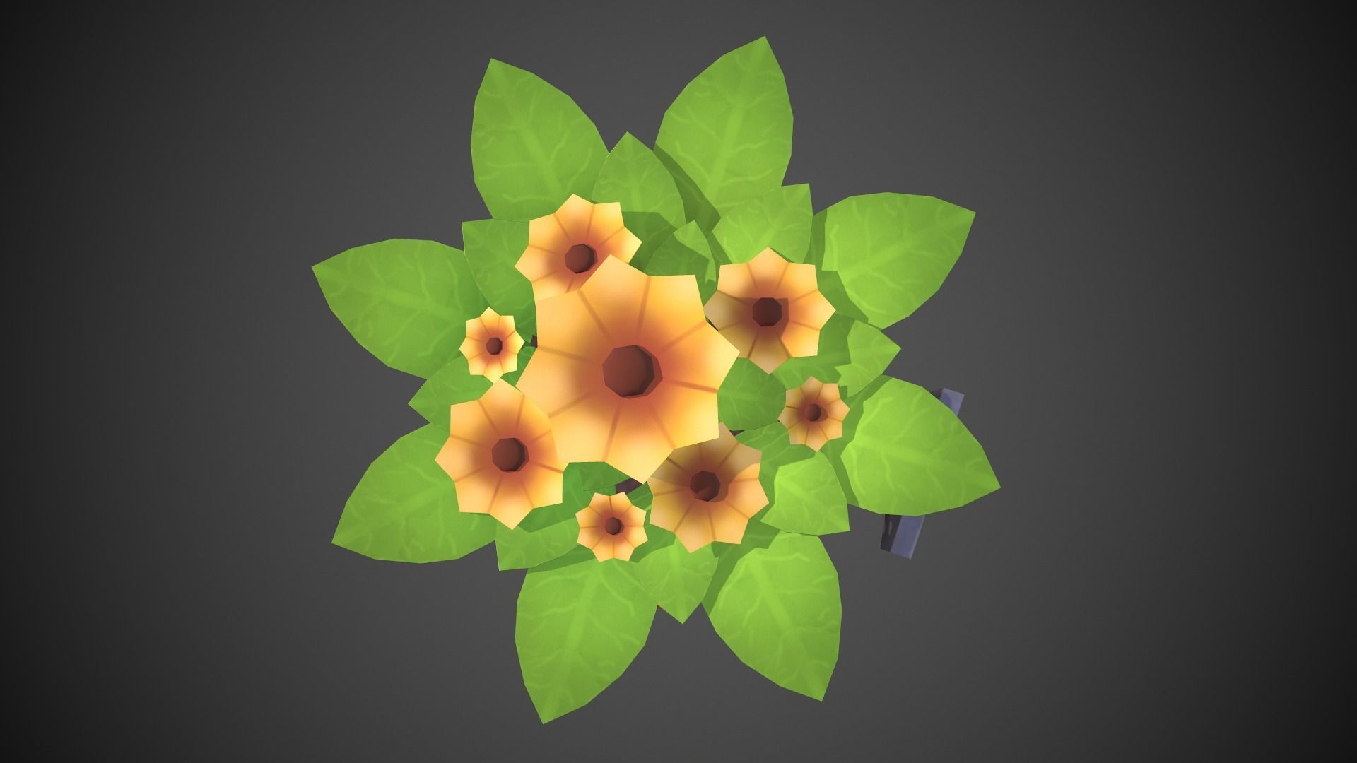 Flower Pot Cartoony Low-poly 3D model_3