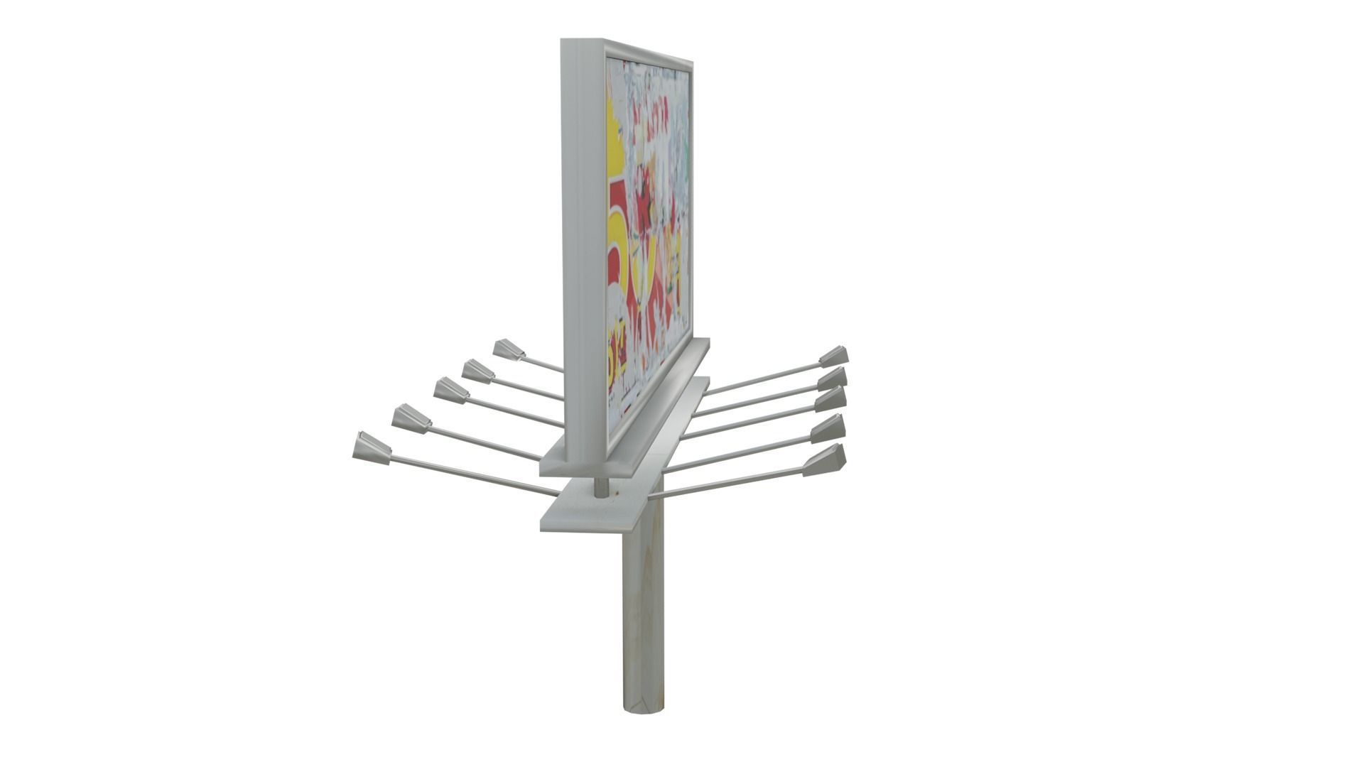 Billboard advertising billboards Low-poly 3D model_3