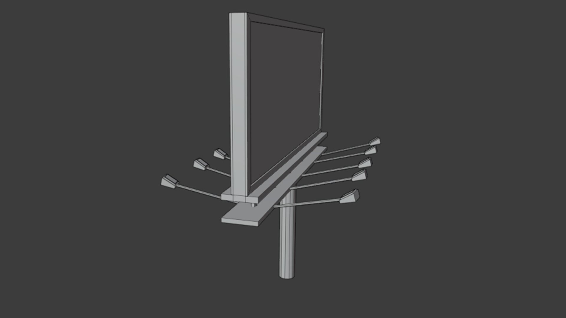 Billboard advertising billboards Low-poly 3D model_6