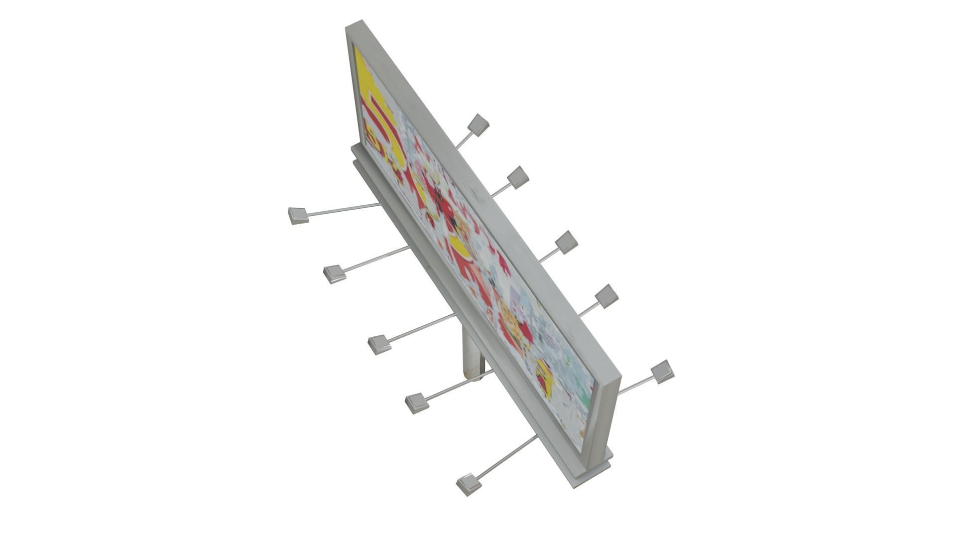 Billboard advertising billboards Low-poly 3D model_4