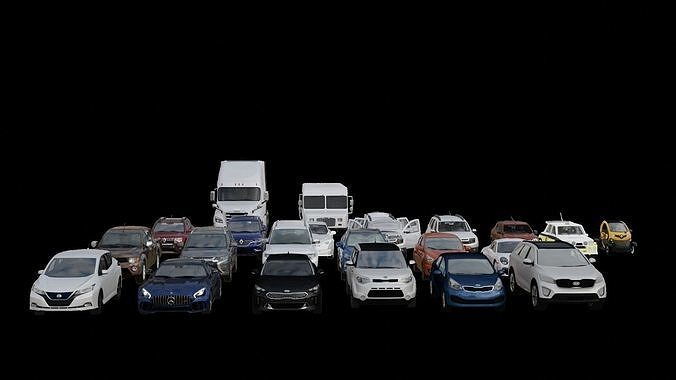 3DCARS NISSAN  KIA  MITSUBISHI   MERCEDES BENZ  RENAULT 3D model