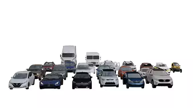 3DCARS NISSAN  KIA  MITSUBISHI   MERCEDES BENZ  RENAULT 3D model