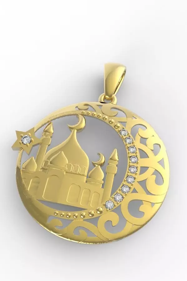 mosque pendant 3D print model