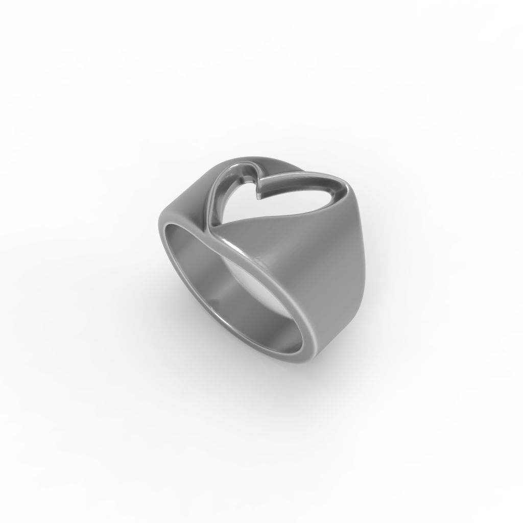 Women ring heart 3dm stl 3D print model_13