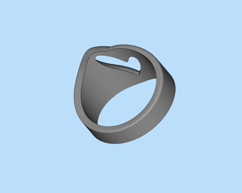 Women ring heart 3dm stl 3D print model_27