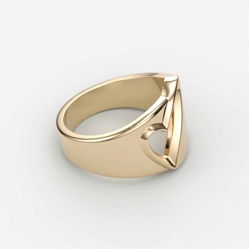 Women ring heart 3dm stl 3D print model_3