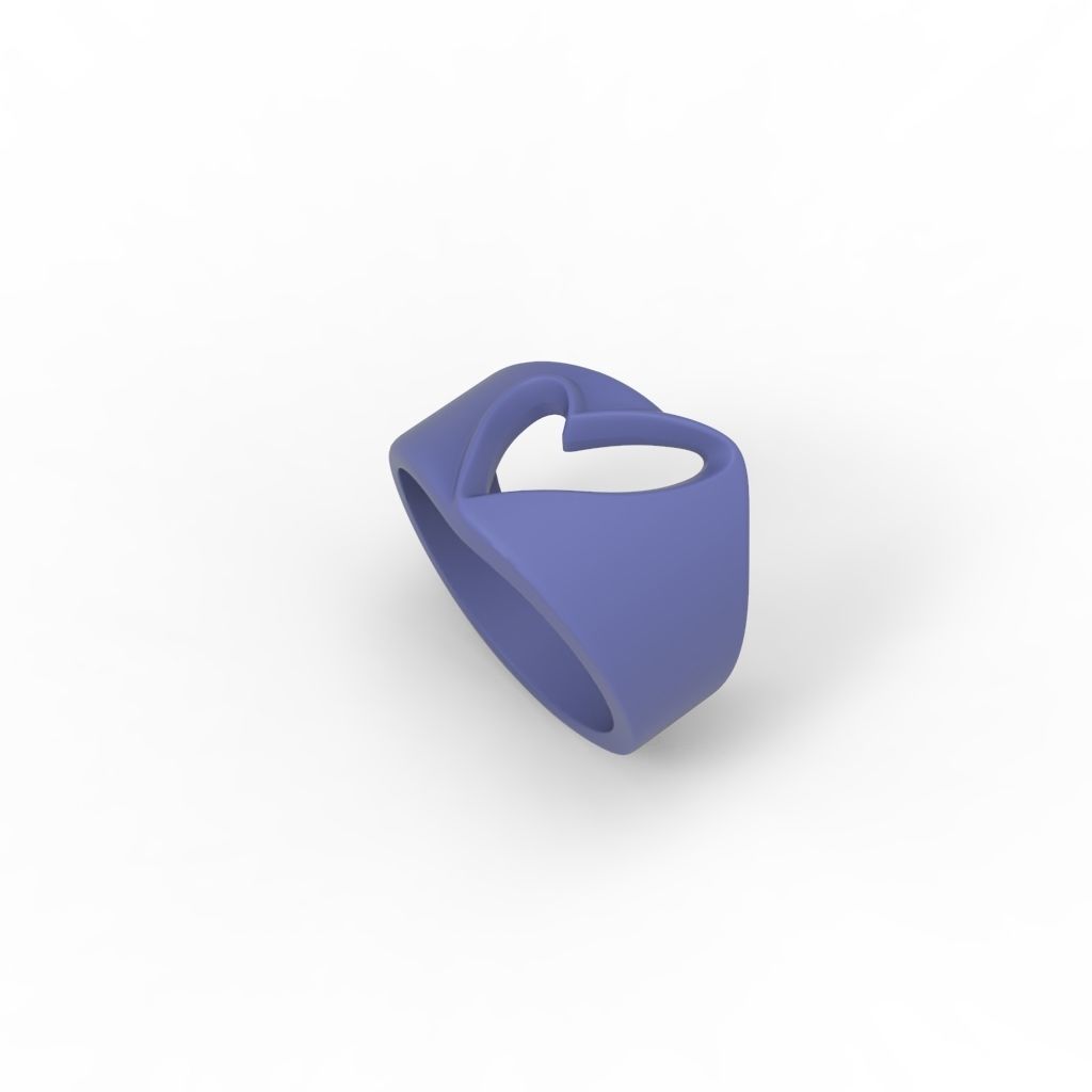 Women ring heart 3dm stl 3D print model_18