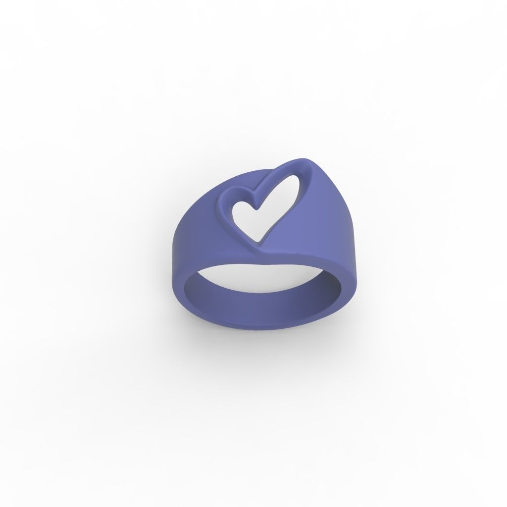 Women ring heart 3dm stl 3D print model_15