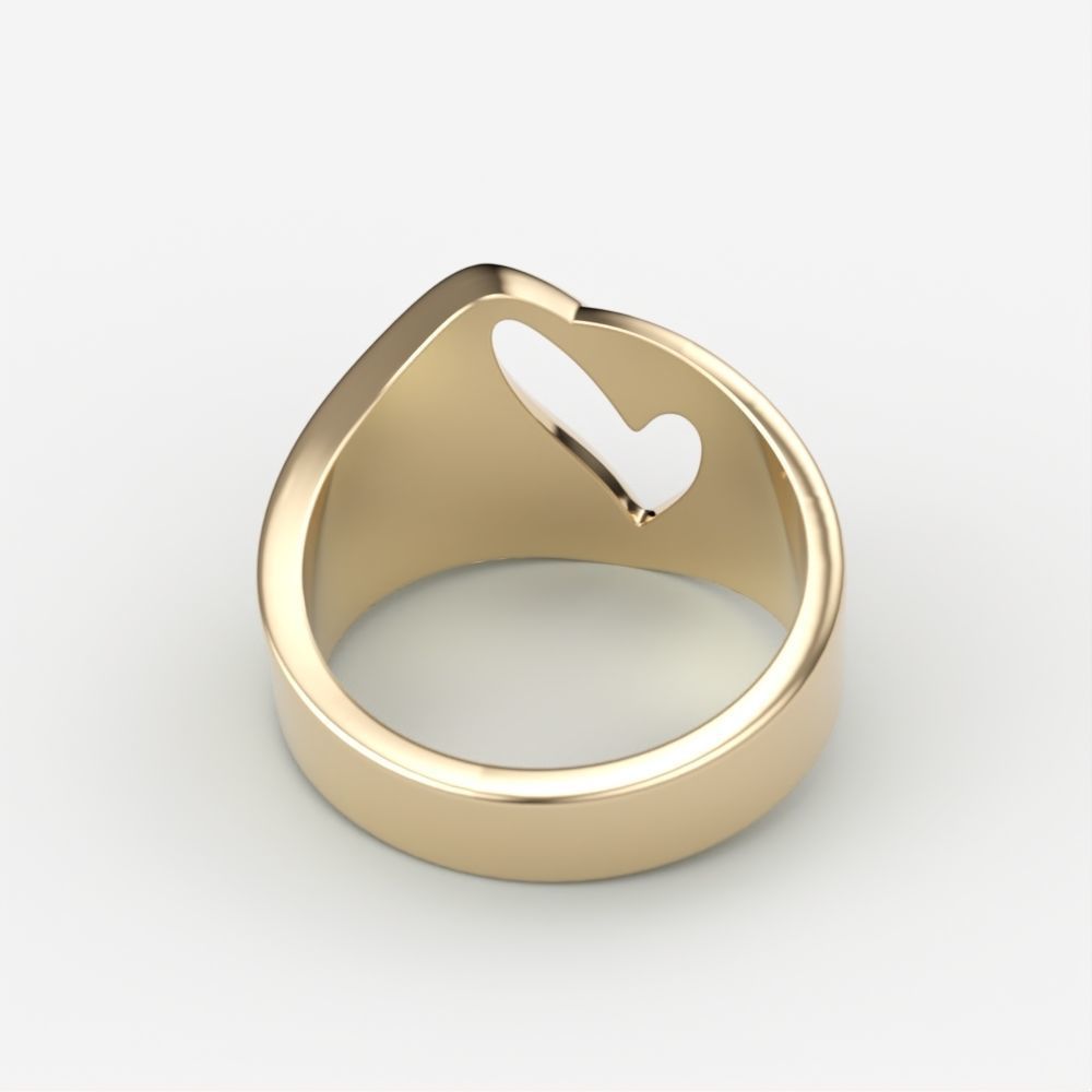 Women ring heart 3dm stl 3D print model_4
