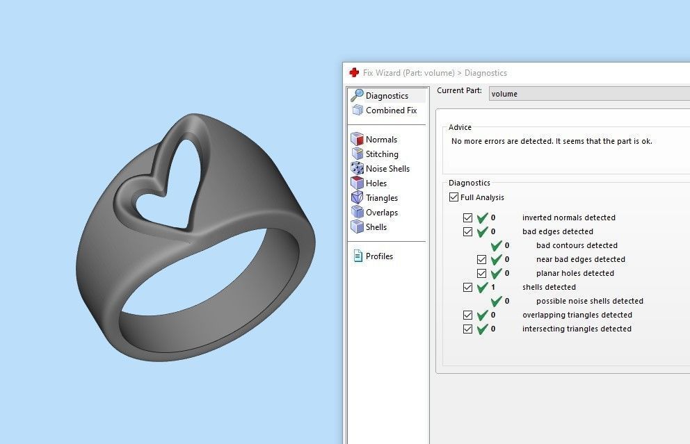 Women ring heart 3dm stl 3D print model_7