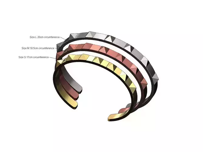 Pyramids cuff bracelet 