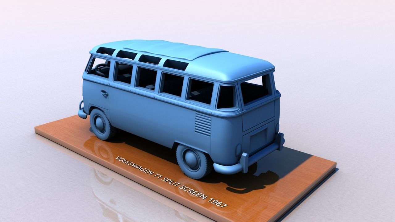 VOLKSWAGEN T1 SPLIT SCREEN 1967 3D print model_5
