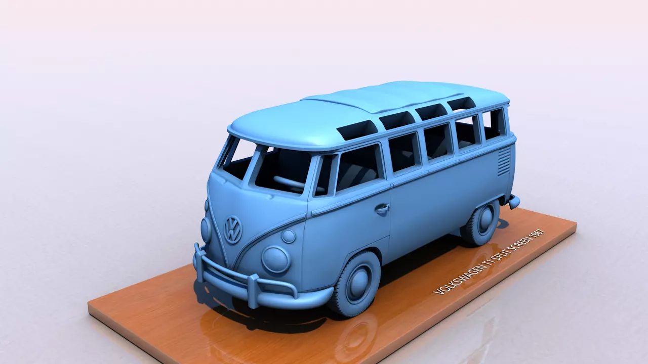 VOLKSWAGEN T1 SPLIT SCREEN 1967 3D print model_0