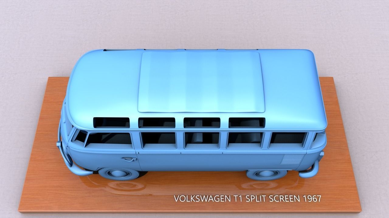 VOLKSWAGEN T1 SPLIT SCREEN 1967 3D print model_7