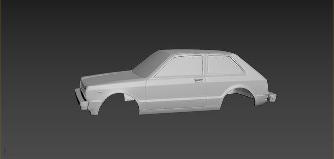Toyota Starlet kb61 1983 Body For Print 3D print model 2