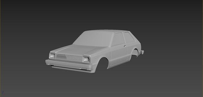 Toyota Starlet kb61 1983 Body For Print 3D print model