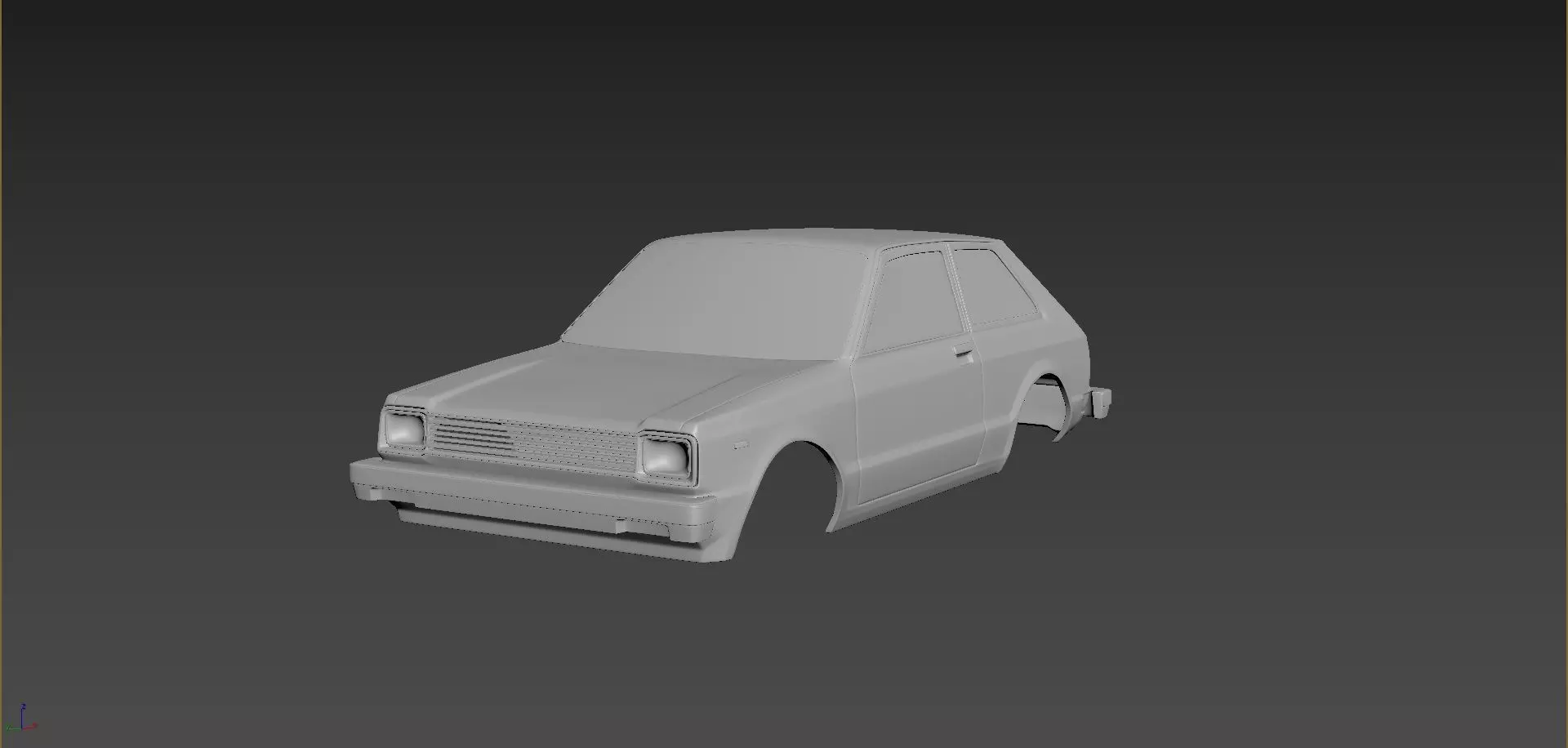 Toyota Starlet kb61 1983 Body For Print 3D print model_0