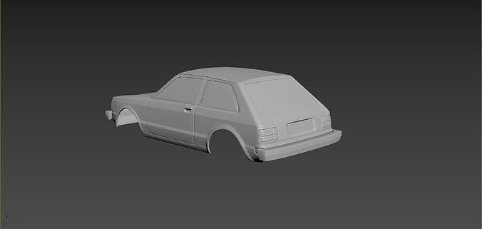 Toyota Starlet kb61 1983 Body For Print 3D print model 3